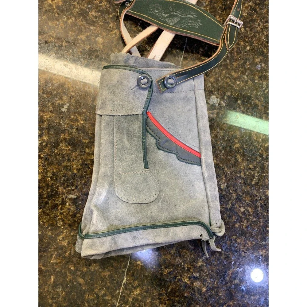 1960s Vintage Leather Suede LEDERHOSEN German Oktoberfest Festival Shorts Child